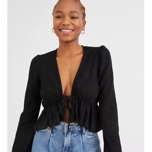 Urban Outfitter Lucille Front Tie Blouse